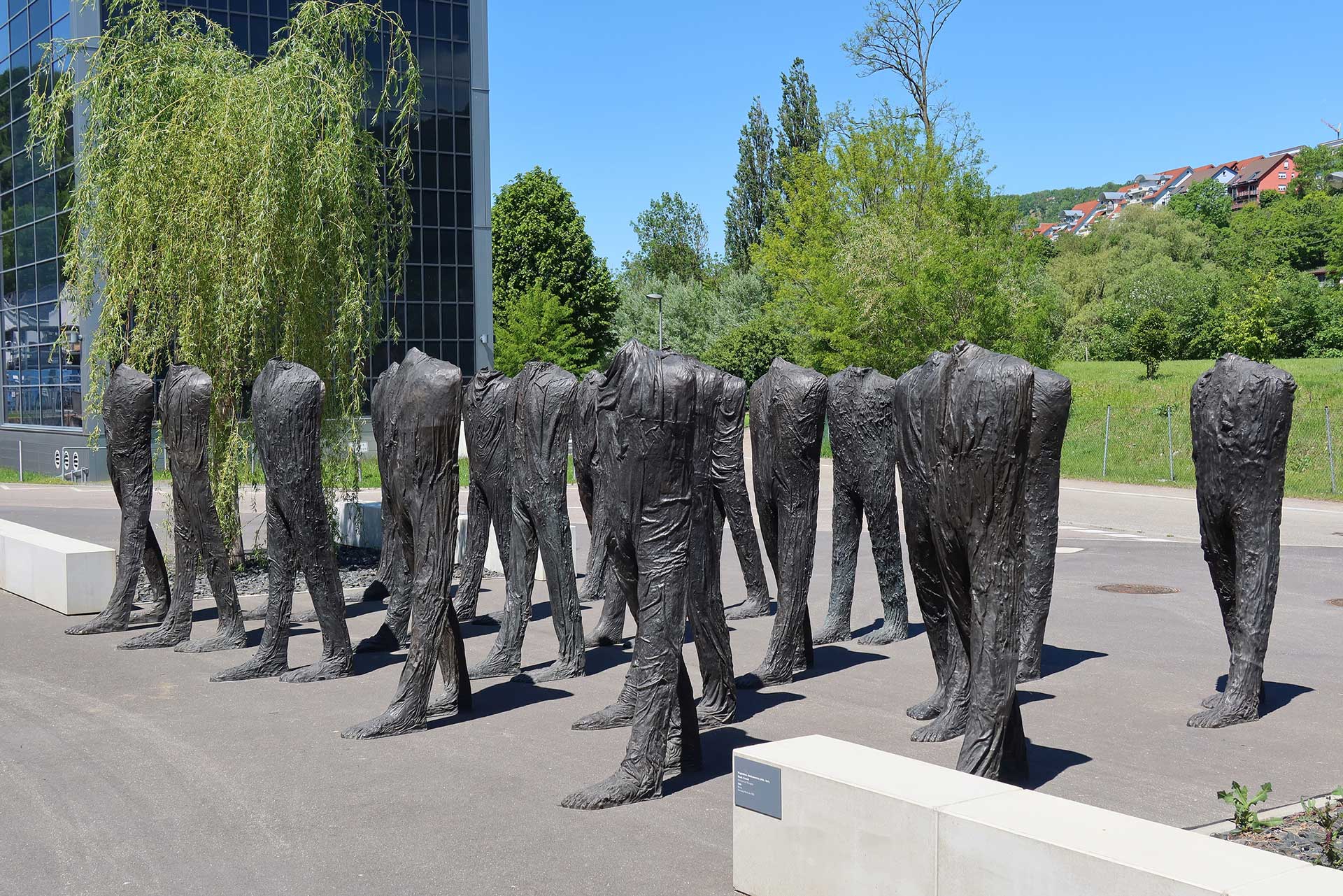 WÜRTH COLLECTION ON THE ROAD  Satellites of the Würth Collection can be found in Salzburg, Berlin, Marbach am Neckar, and Künzelsau. Magdalena Abakanowicz’s Black Crowd group of sculptures, the most recent loan in Künzelsau, now populates the Reinhold-Würth-Hochschule campus.